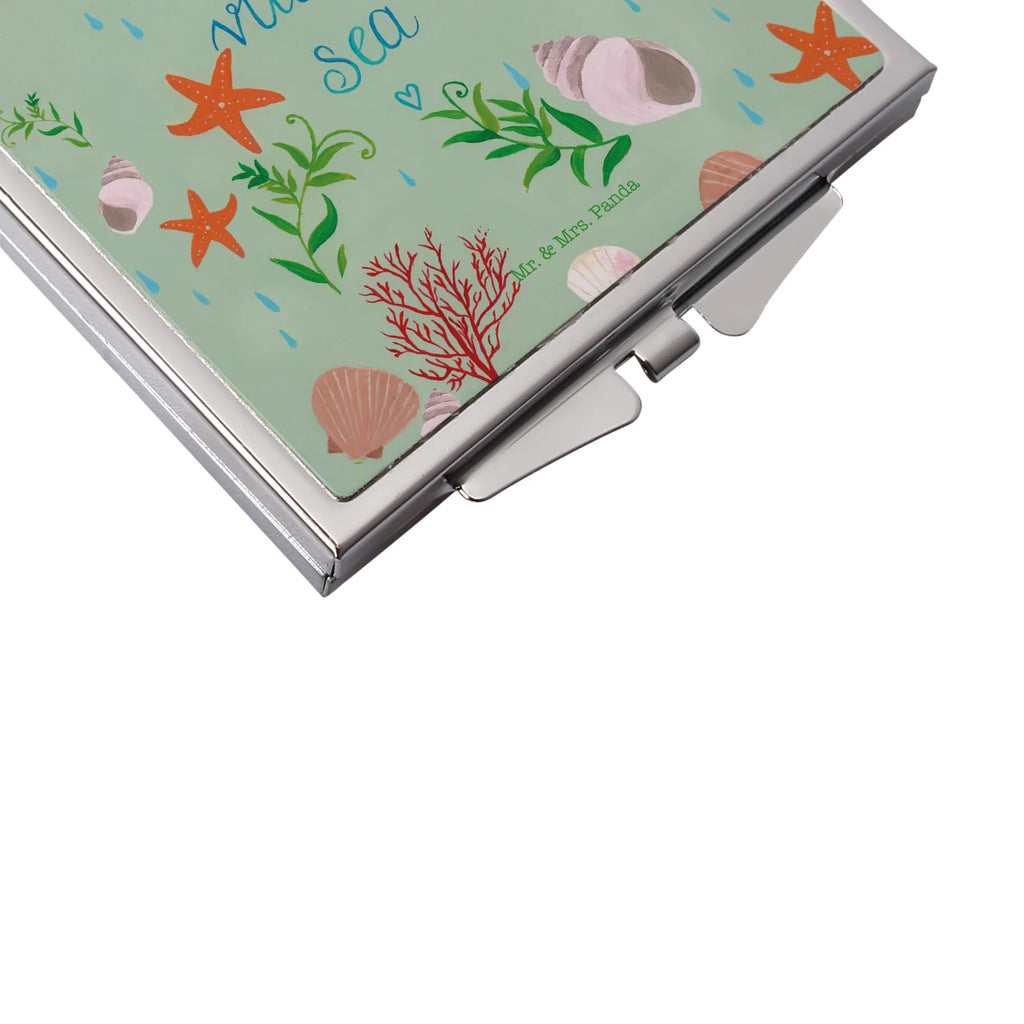 Kwadratowe lusterko do torebki Morska witamina Dekoracje kwiatowe, dekoracje wiosenne, dekoracje letnie, dekoracja, pozytywna wiadomość, miłośnik natury, na zewnątrz, natura, przygoda