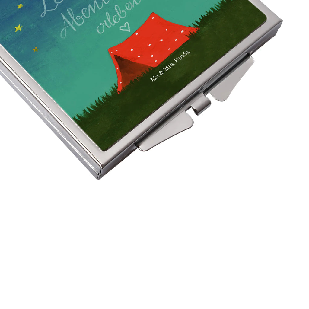 Handbag mirror Adventure handbag, make up, make-up mirror, mirror, silver, square, Nature, joy of life, love, Vacation, Camping, Travel gift, Adventure, Bagpacker gift, Saying freedom