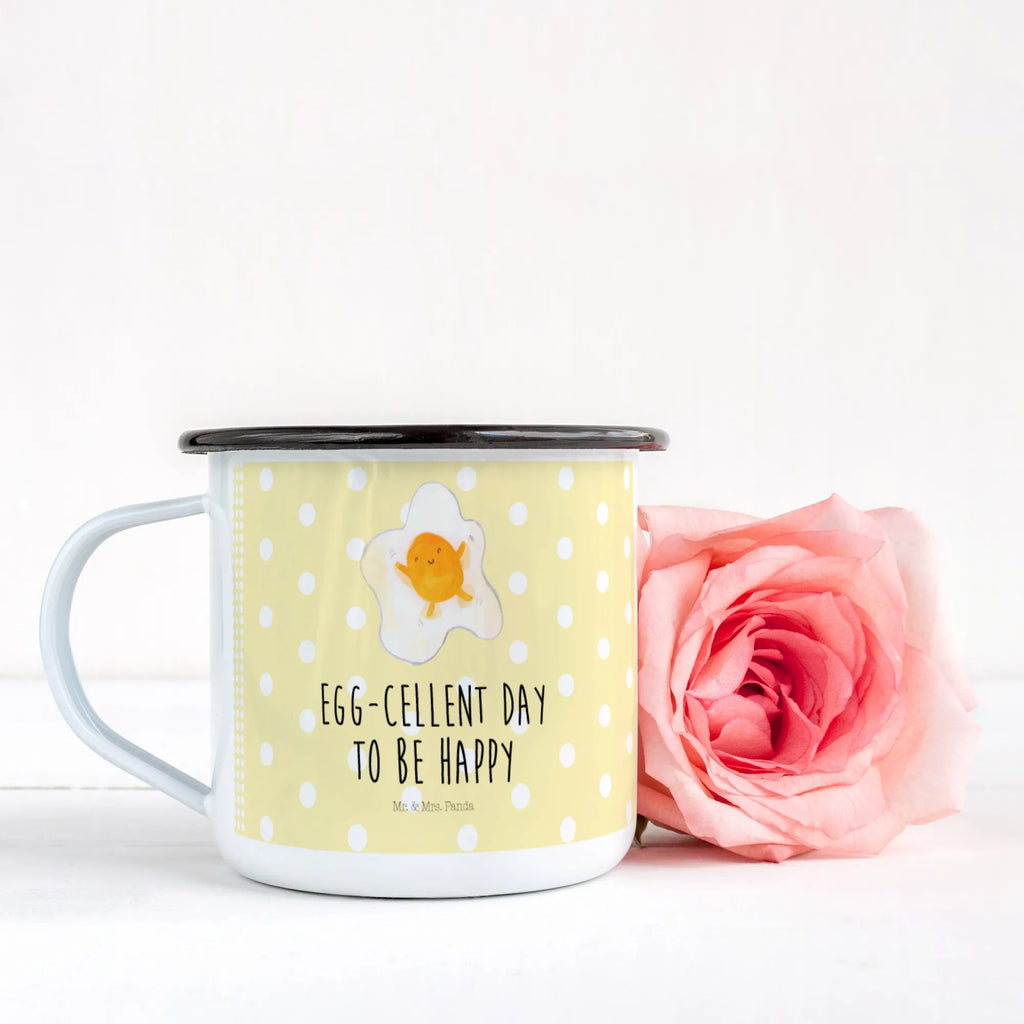 XL emaliowany kubek jajko sadzone jajko Motywy zwierzęce, dobra energia, zabawne powiedzonka, zwierzęta