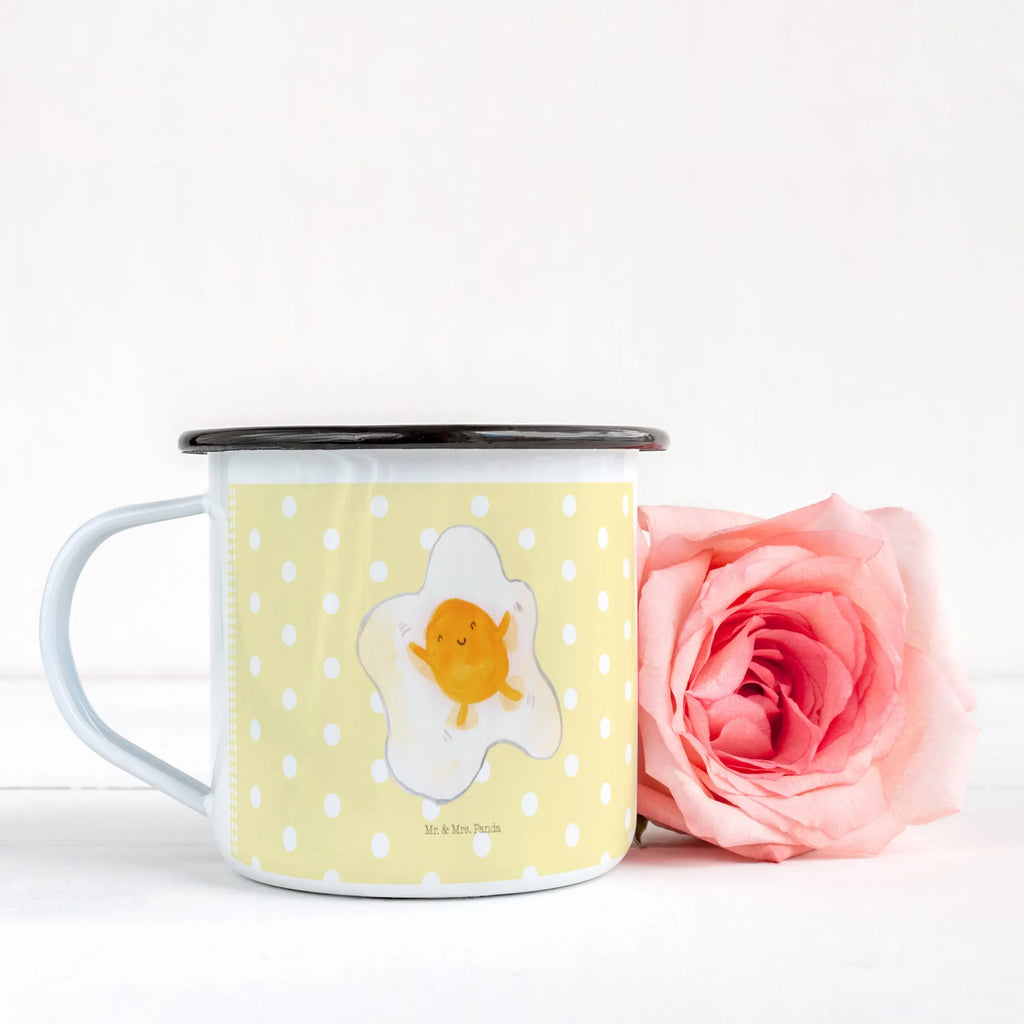 XL emaliowany kubek jajko sadzone jajko Motywy zwierzęce, dobra energia, zabawne powiedzonka, zwierzęta