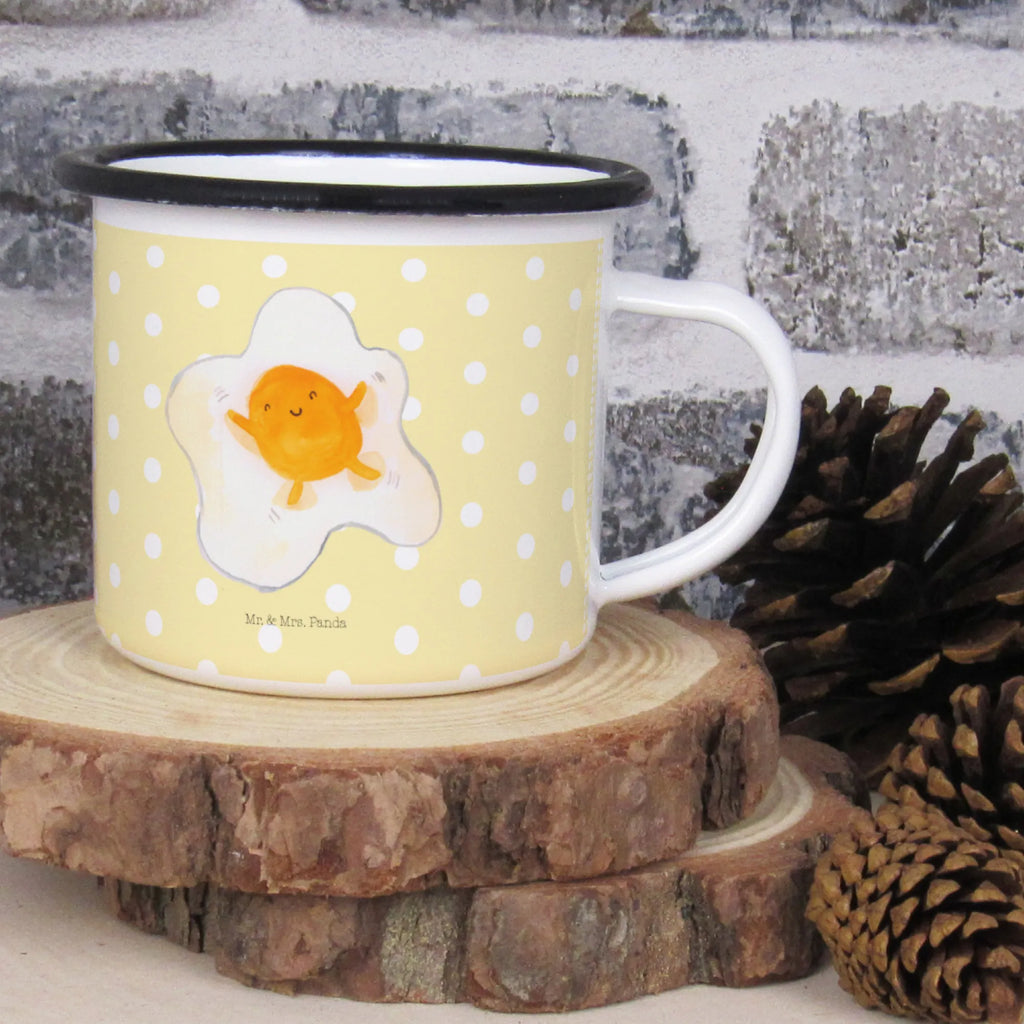 XL emaliowany kubek jajko sadzone jajko Motywy zwierzęce, dobra energia, zabawne powiedzonka, zwierzęta