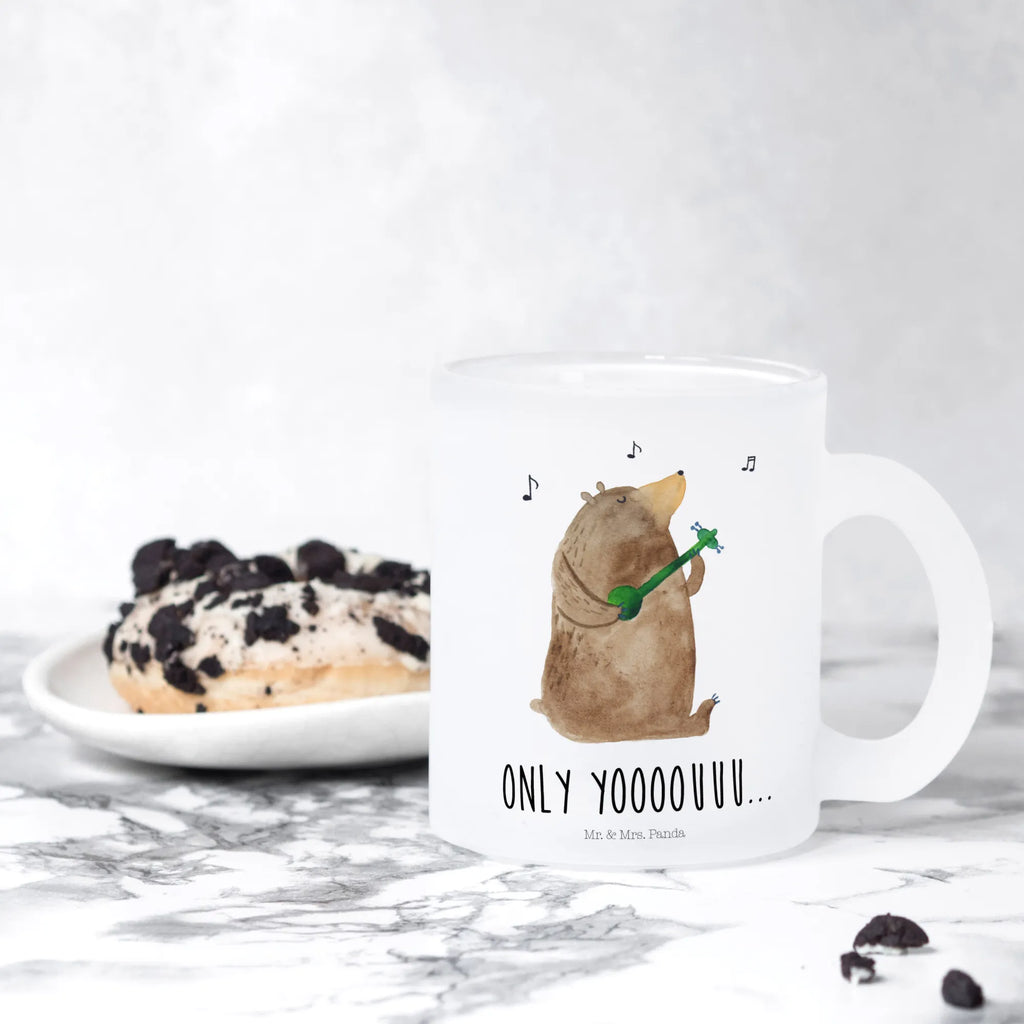 Filiżanka do herbaty niedźwiedź Gitara Teetasse aus Glas, glastasse, Trinkglas, becher glas, Teetasse, becher für tee, Teegläser, Teetasse Glas, Glas Teebecher, Tasse Für Tee, Glasbecher, Große Teetasse, Becher, Tee Tasse, tasse glas, Tasse, getränkeglas, Teeglas, Teddy, Bär, Teddybär