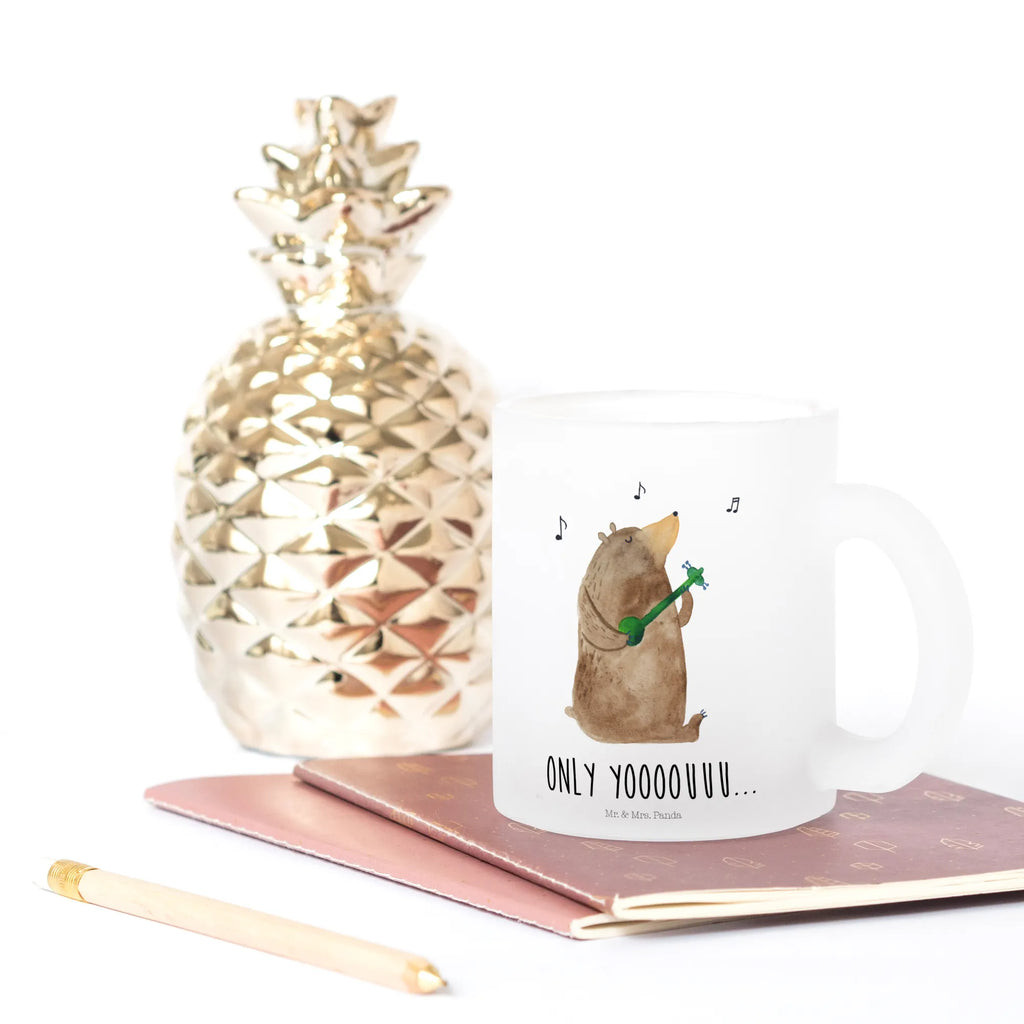 Filiżanka do herbaty niedźwiedź Gitara Teetasse aus Glas, glastasse, Trinkglas, becher glas, Teetasse, becher für tee, Teegläser, Teetasse Glas, Glas Teebecher, Tasse Für Tee, Glasbecher, Große Teetasse, Becher, Tee Tasse, tasse glas, Tasse, getränkeglas, Teeglas, Teddy, Bär, Teddybär