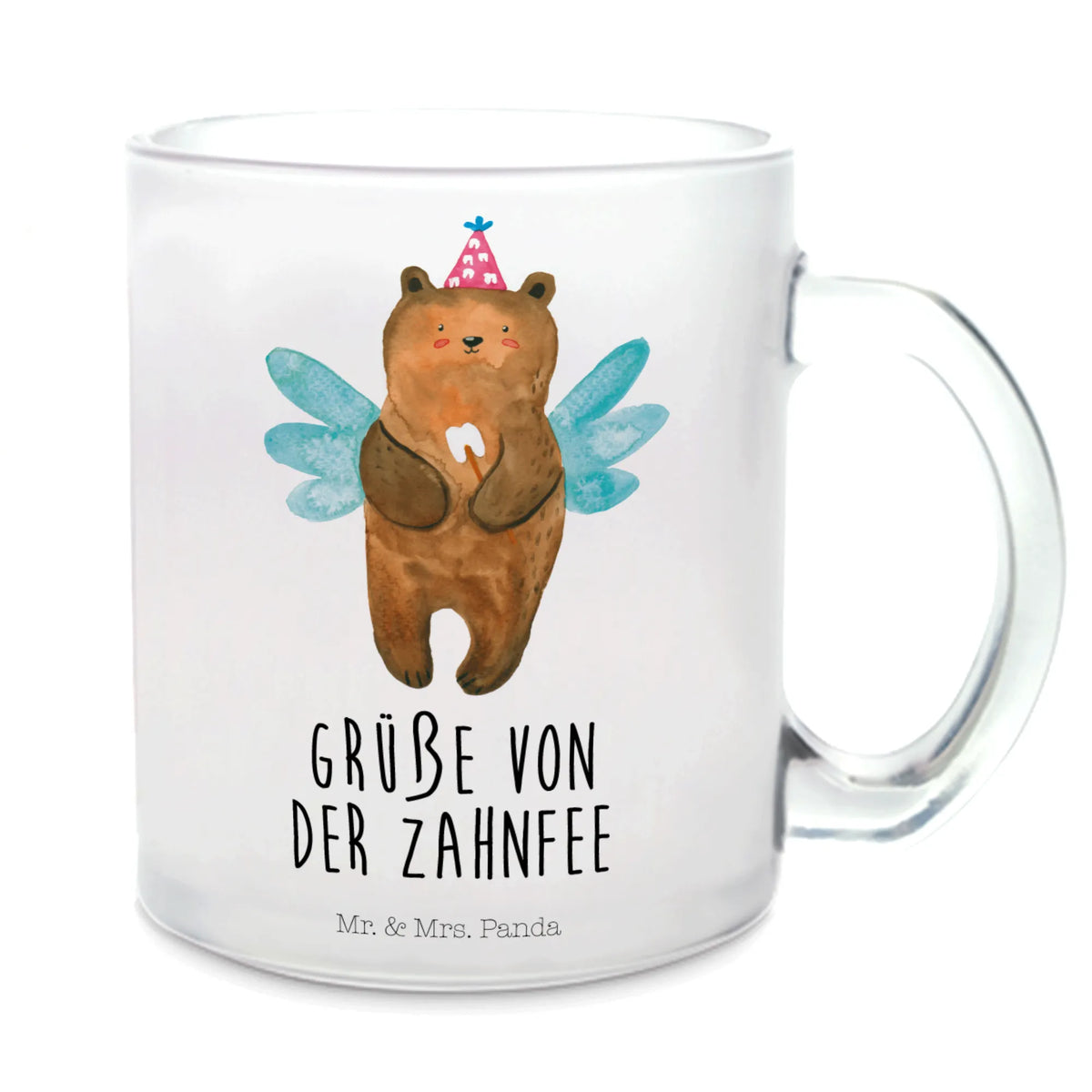 Filiżanka do herbaty niedźwiedź Wróżka zębów getränkeglas, Henkelbecher, Kakaotasse, getränkebecher, Teeglas, Haferl, glastasse, Pott, Motivtasse, Trinkglas, Teetasse aus Glas, Henkeltasse, Häferl, Glasbecher, Teetasse Glas, Teetasse, Glas Teebecher, Tee Tasse, Teddy, Bär, Teddybär, Erster Zahn, Fee, Milchzahn, Zahnfee