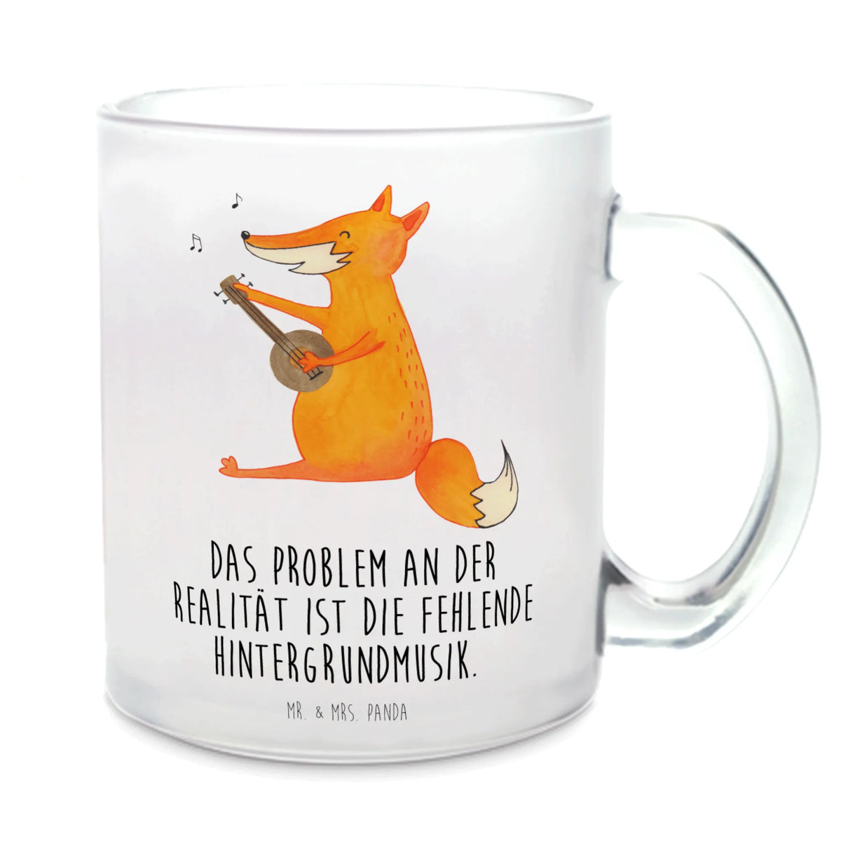 Filiżanka do herbaty Lis gitara Häferl, Glasbecher, Pott, Glas Teebecher, Motivtasse, Henkelbecher, Henkeltasse, Teetasse aus Glas, Teetasse Glas, Trinkglas, Teetasse, Teeglas, Tee Tasse, glastasse, getränkeglas, Haferl, Kakaotasse, getränkebecher, Fuchs, Geschenk Musiker, Füchse, Sängerin, Musik Spruch, Gitarre, Sänger, Musikerin