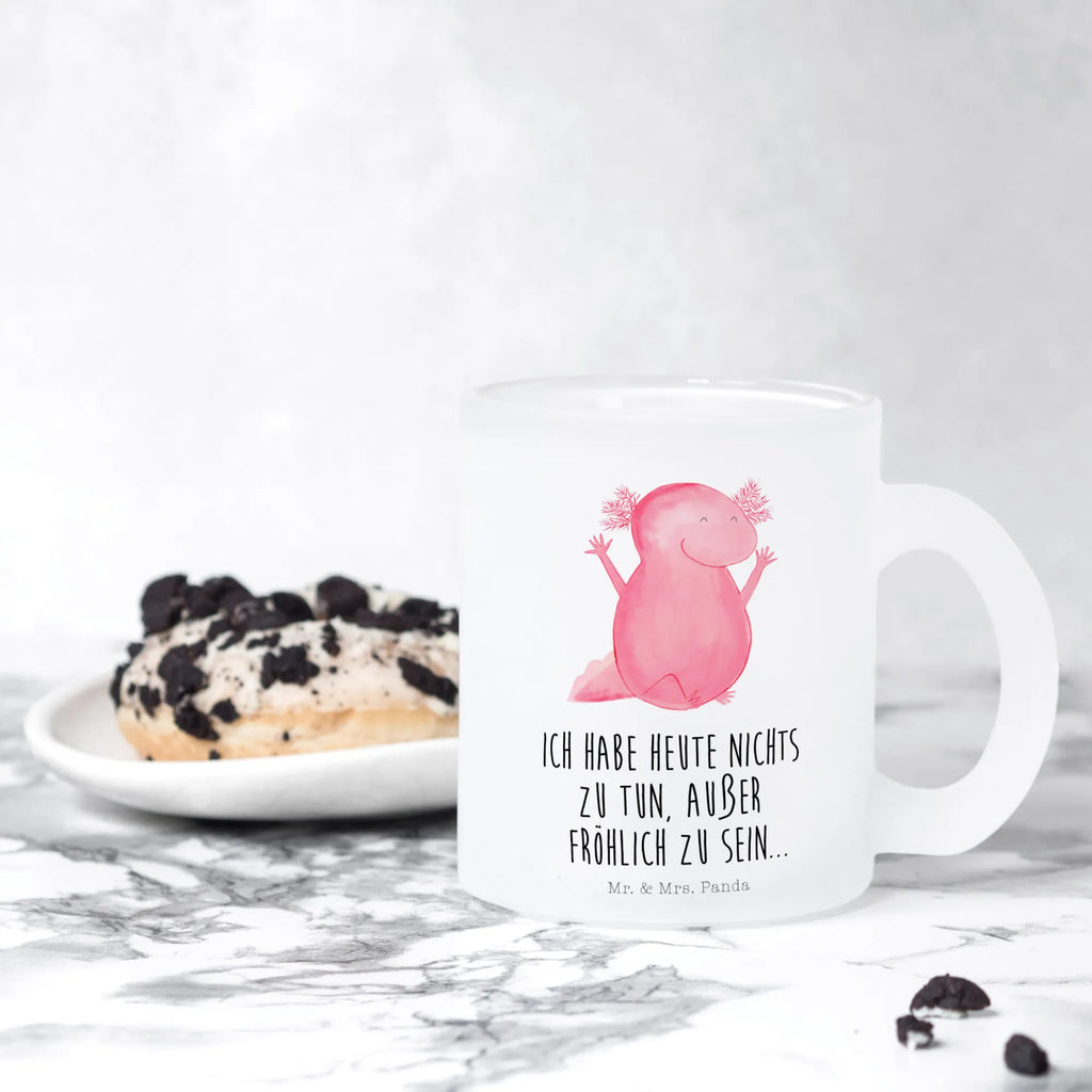 Filiżanka do herbaty Axolotl Hurra Tee Tasse, Teetasse Glas, becher glas, getränkeglas, Große Teetasse, Glas Teebecher, Glasbecher, Teetasse aus Glas, glastasse, Tasse, Teetasse, Trinkglas, Tasse Für Tee, tasse glas, Becher, Teeglas, Teegläser, becher für tee, Axolotl, Molch, Lurch, Zufriedenheit, Fröhlich, Motivation, Lurche, Spaß, Axolot, Freude, Schwanzlurch
