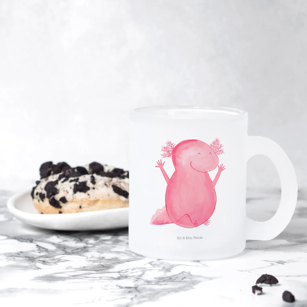 Filiżanka do herbaty Axolotl Hurra Tee Tasse, Teetasse Glas, becher glas, getränkeglas, Große Teetasse, Glas Teebecher, Glasbecher, Teetasse aus Glas, glastasse, Tasse, Teetasse, Trinkglas, Tasse Für Tee, tasse glas, Becher, Teeglas, Teegläser, becher für tee, Axolotl, Molch, Lurch, Zufriedenheit, Fröhlich, Motivation, Lurche, Spaß, Axolot, Freude, Schwanzlurch