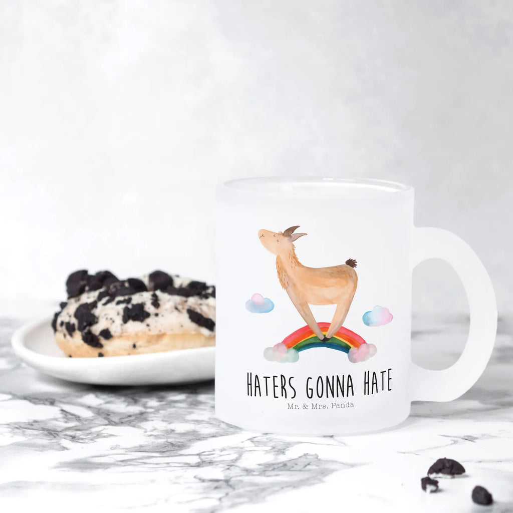 Teetasse Lama Regenbogen Glasbecher, getränkeglas, Teeglas, Große Teetasse, Teegläser, becher glas, Trinkglas, Teetasse aus Glas, becher für tee, Tasse Für Tee, Tasse, Teetasse Glas, Glas Teebecher, Becher, tasse glas, glastasse, Teetasse, Tee Tasse, Lama, Alpaka, Außenseiter, Selbstständig, Lamas, Haters, Abi, Freiheit, Wolkenland, Haters Gonna Hate, Hobby, Regenbogen, Schule