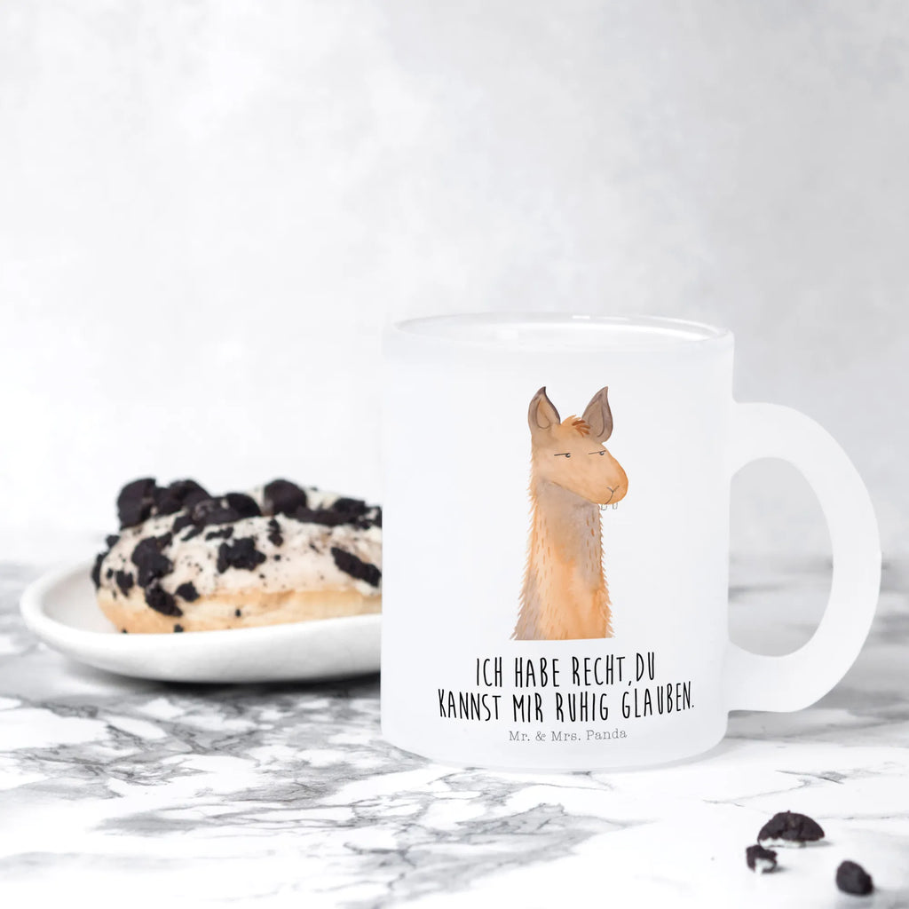 Teetasse Lamakopf genervt Glasbecher, getränkeglas, becher glas, Tasse, glastasse, Becher, Trinkglas, Glas Teebecher, becher für tee, Teegläser, Teetasse, Tasse Für Tee, tasse glas, Tee Tasse, Teetasse aus Glas, Teeglas, Teetasse Glas, Große Teetasse, Lama, Alpaka, Chefin, Chef, Beste Freundin, Partnerin, Recht haben, Genervt sein, Büroalltag, Azubi, Freundin, Büro, Lamas