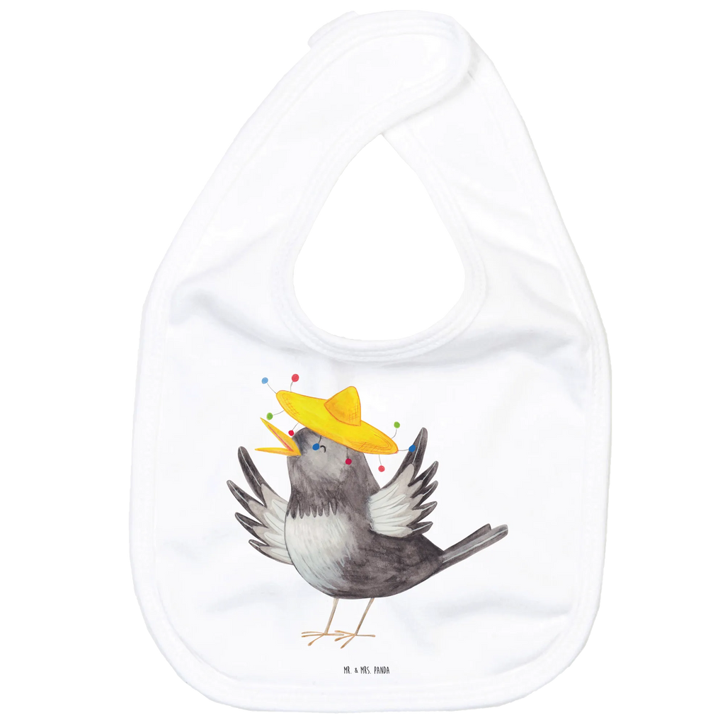 Bib Crow sombrero spit cloth, drool bib, baby shower, baby party, baby bib, toddler, small animals, cute, funny, cute animal motives, hand drawn, small world, funny sayings, good mood, happy, gifts, gift ideas, special gifts, animal lover, card, Be happy, Birds, Magpie, Saying positive, Motivation, Raven, Bird, Happiness Saying