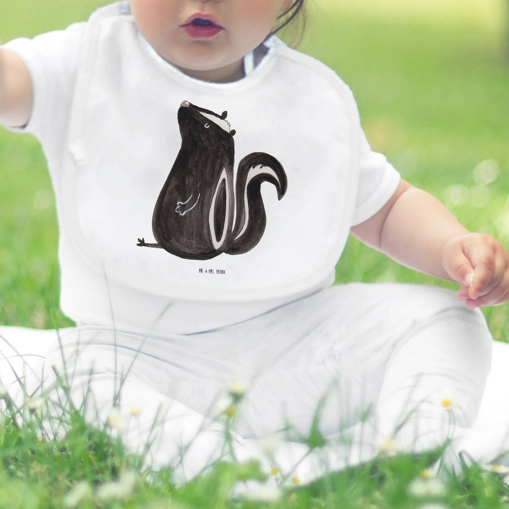 Bib skunk Sit baby shower, spit cloth, toddler, drool bib, baby party, baby bib, Skunk, law, wild animal, know-it-all, office, predator, stinker, slogan, stinky, skunk