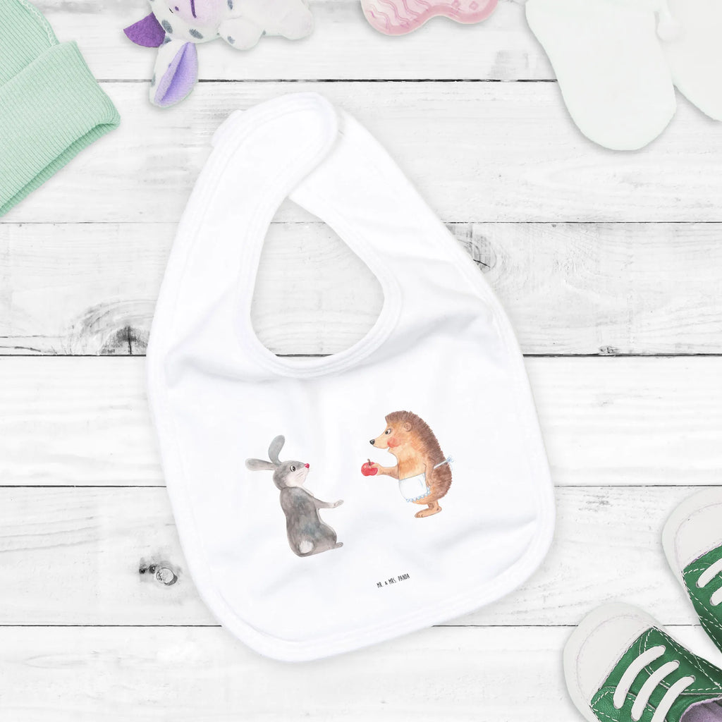 Bib Hare Hedgehog drool bib, baby shower, toddler, spit cloth, baby bib, baby party, small animals, cute, funny, cute animal motives, hand drawn, small world, funny sayings, good mood, happy, gifts, gift ideas, special gifts, animal lover, card, Hedgehog and hare, consolation, lovesickness gift, heartache, pain of separation, hare, love saying, Hedgehog, romantic saying