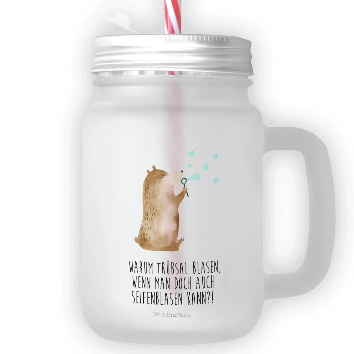 Szklanka Mason Jar niedźwiedź bańki mydlane Niedźwiedź, Miś, Pluszowy miś