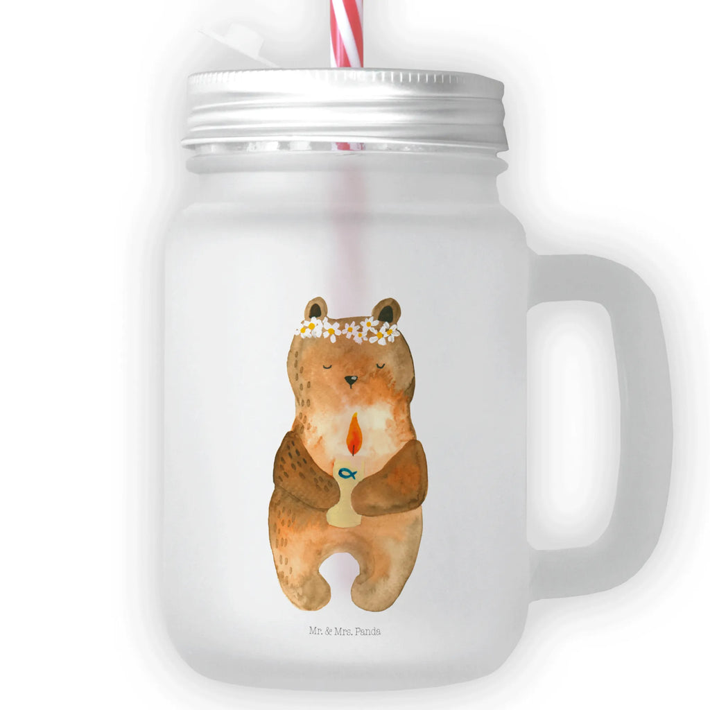 Szklanka Mason Jar Niedźwiedź Komunia Niedźwiedź, Miś, Pluszowy miś