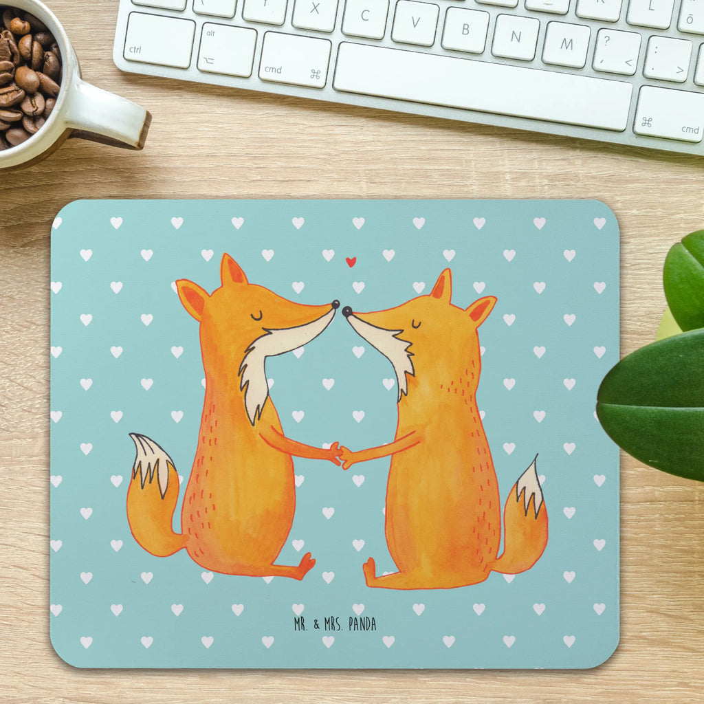 Mouse mat foxes Love Office, Student, PC, Print, saying, Mouse Pad, mousepad, Pad, Gift, Mouse, fun, Study, Motif, Work, fox, foxes, forest wildlife, clever as a fox, animal lover, girlfriend, marriage, fiancée, love, proof of love, husband, boyfriend, wife, couple, lovers, partner