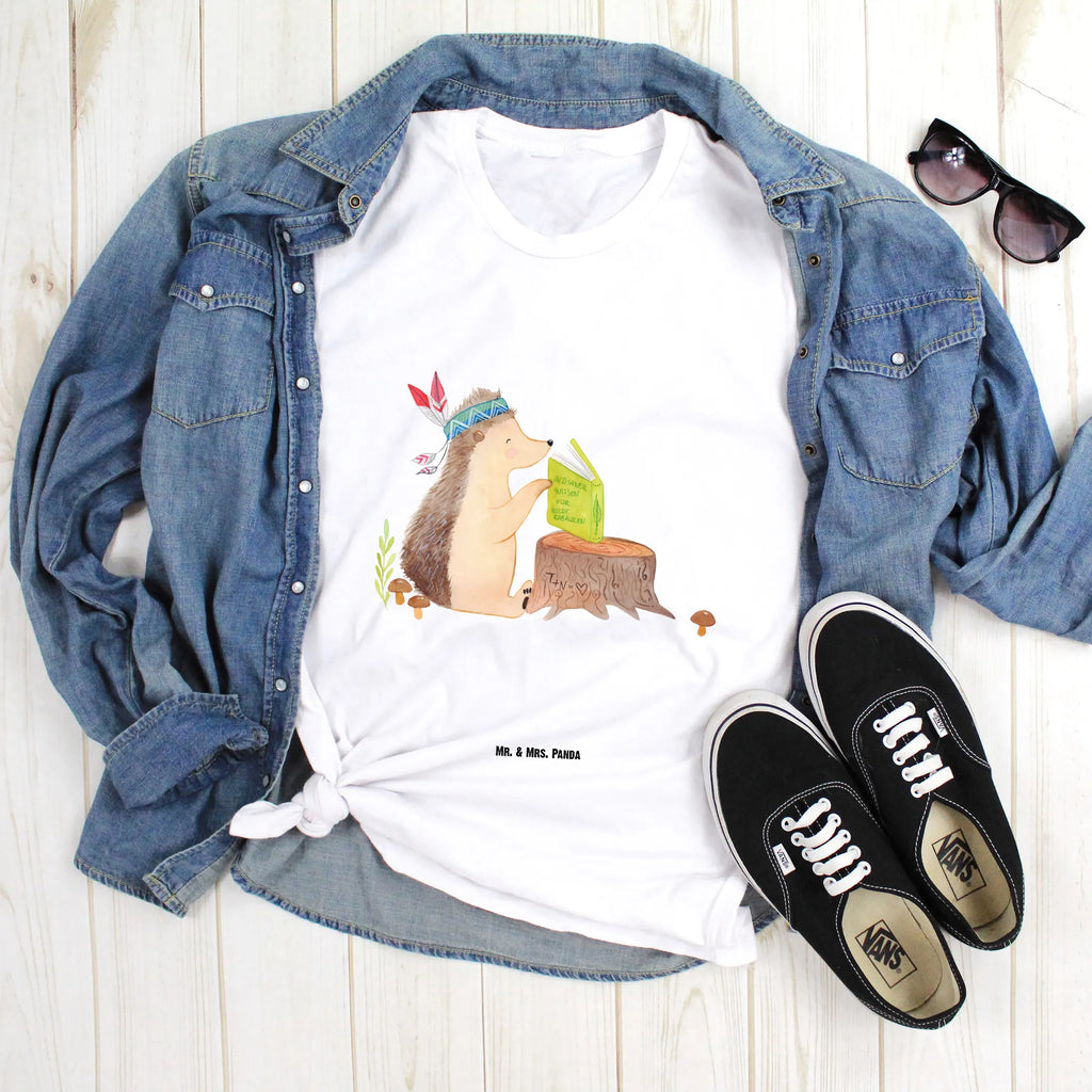 Rozmiar L T-shirt jeż Ozdoba z piór Shirt, Schlafshirt, Tshirt, Lustiges T-Shirt, Jubiläum, Damen, Herrn, T-Shirt, Geburstag, T-Shirt mit Spruch, Junggesellenabschied, Nachthemd, Waldtiere, Tiere, Abenteuer, Indianer, Camping, Lagerfeuer, Igel