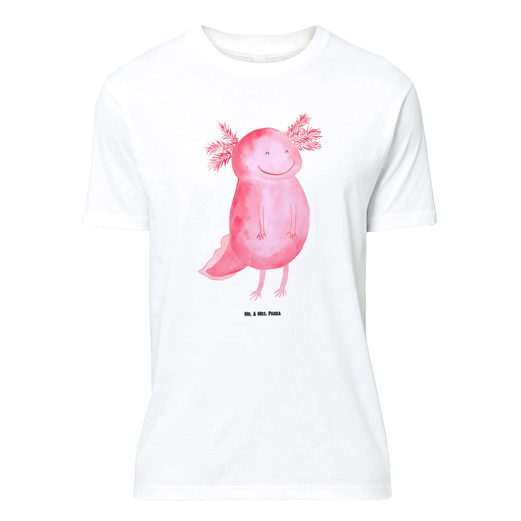 T-Shirt Standard Axolotl glücklich Lustiges T-Shirt, Damen, Junggesellenabschied, Nachthemd, T-Shirt, Tshirt, Shirt, Jubiläum, Herrn, T-Shirt mit Spruch, Geburstag, Schlafshirt, Axolotl, Molch, Motivation, Lurche, Lurch, Axolot, Gute Laune, Schwanzlurch