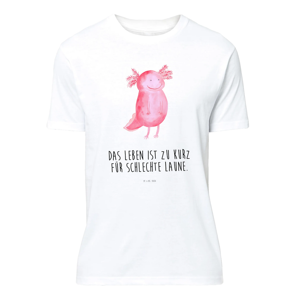 T-Shirt Standard Axolotl glücklich Lustiges T-Shirt, Damen, Junggesellenabschied, Nachthemd, T-Shirt, Tshirt, Shirt, Jubiläum, Herrn, T-Shirt mit Spruch, Geburstag, Schlafshirt, Axolotl, Molch, Motivation, Lurche, Lurch, Axolot, Gute Laune, Schwanzlurch