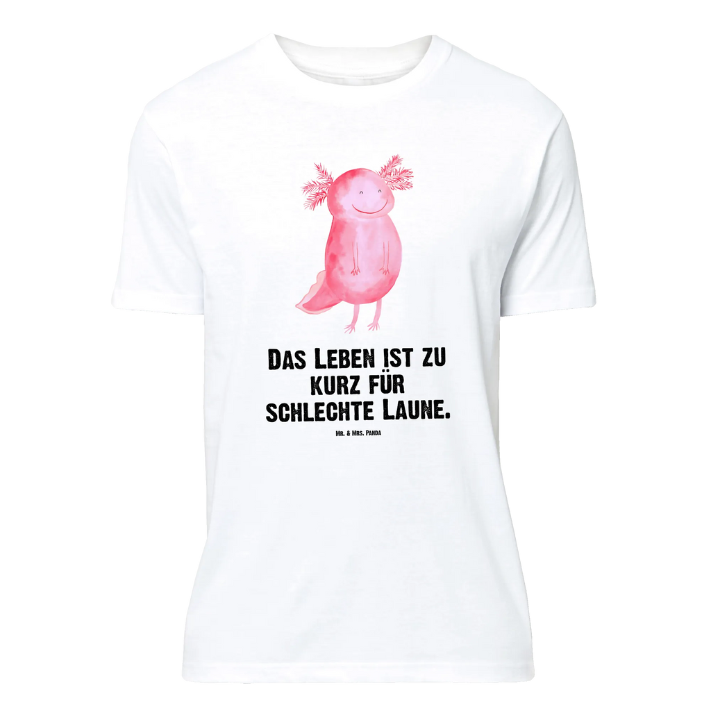 T-Shirt Standard Axolotl glücklich Lustiges T-Shirt, Damen, Junggesellenabschied, Nachthemd, T-Shirt, Tshirt, Shirt, Jubiläum, Herrn, T-Shirt mit Spruch, Geburstag, Schlafshirt, Axolotl, Molch, Motivation, Lurche, Lurch, Axolot, Gute Laune, Schwanzlurch