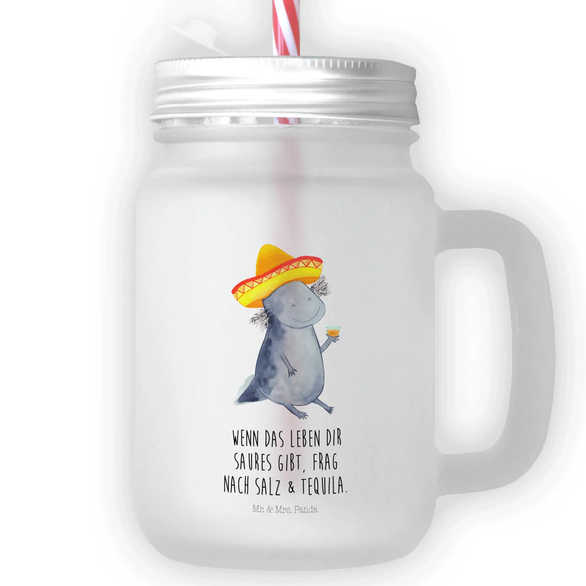 Szklanka Mason Jar Aksolotl Tequila Axolotl, Molch
