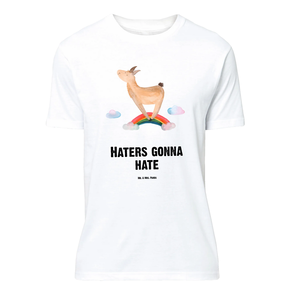 T-Shirt Standard Lama Regenbogen T-Shirt, T-Shirt mit Spruch, Jubiläum, Lustiges T-Shirt, Herrn, Shirt, Damen, Nachthemd, Geburstag, Schlafshirt, Junggesellenabschied, Tshirt, Lama, Alpaka, Abi, Außenseiter, Selbstständig, Freiheit, Lamas, Regenbogen, Haters Gonna Hate, Wolkenland, Schule, Hobby, Haters