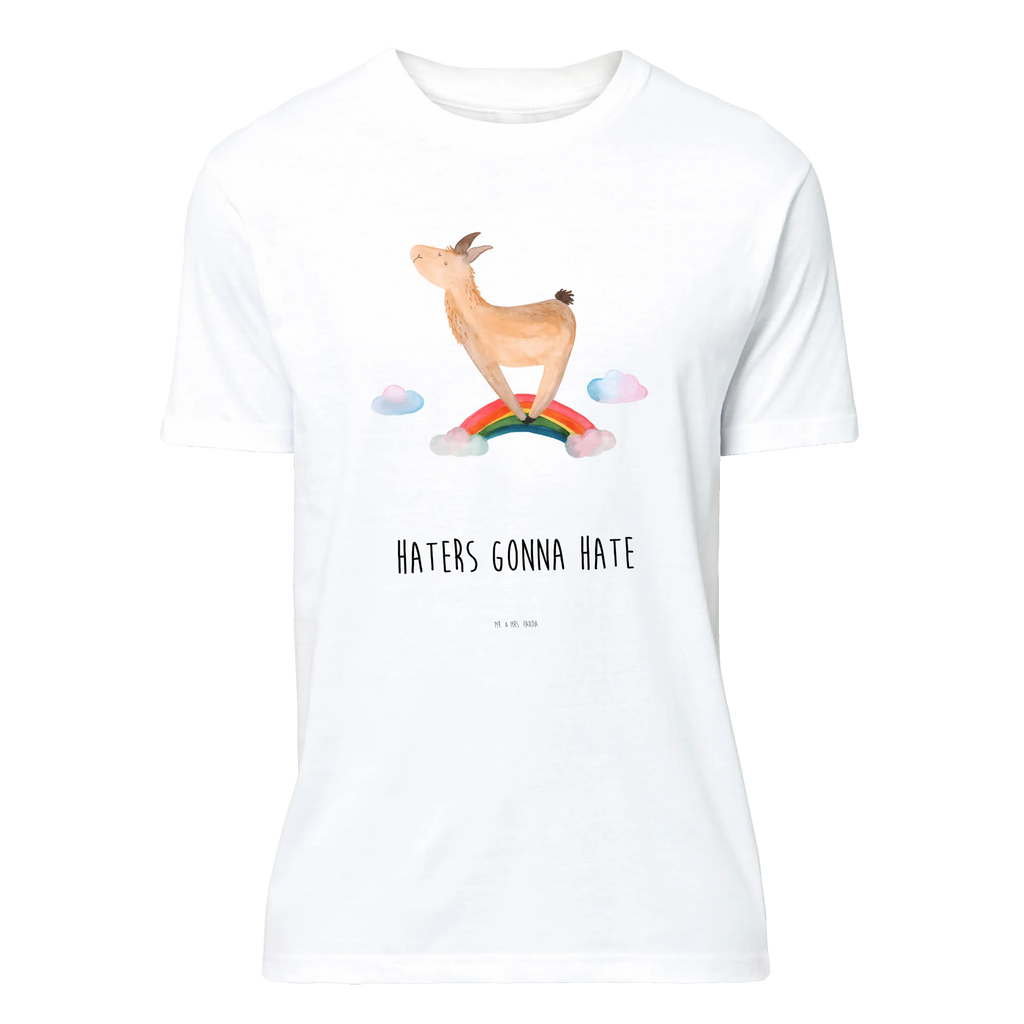 T-Shirt Standard Lama Regenbogen T-Shirt, T-Shirt mit Spruch, Jubiläum, Lustiges T-Shirt, Herrn, Shirt, Damen, Nachthemd, Geburstag, Schlafshirt, Junggesellenabschied, Tshirt, Lama, Alpaka, Abi, Außenseiter, Selbstständig, Freiheit, Lamas, Regenbogen, Haters Gonna Hate, Wolkenland, Schule, Hobby, Haters