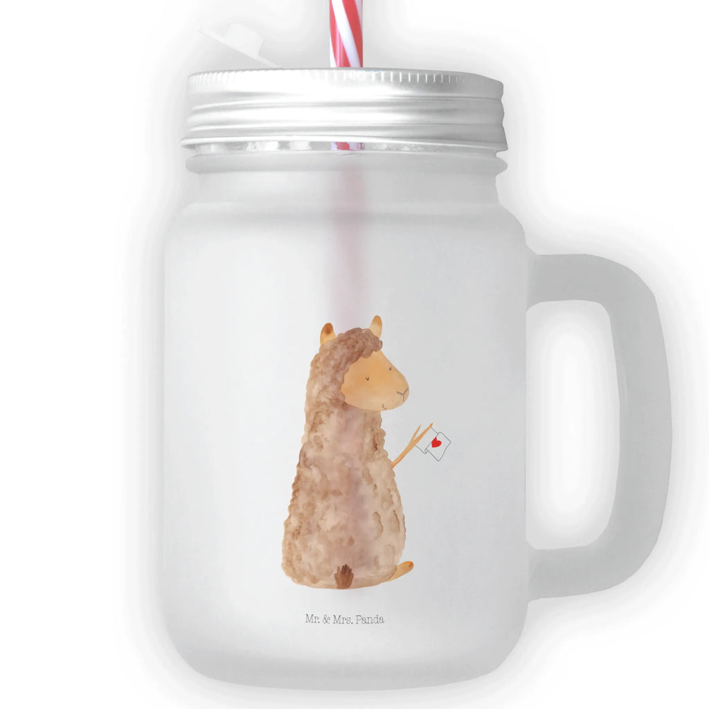 Mason jar drinking glass alpaca banner summer glass, handle glass, Mason Jar, glass, cocktail glass, drinking glass, preserving glass, alpaca, llama, pako, camel, Peru, animal, favourite animal, Alpaca, llamas, alpacas, love