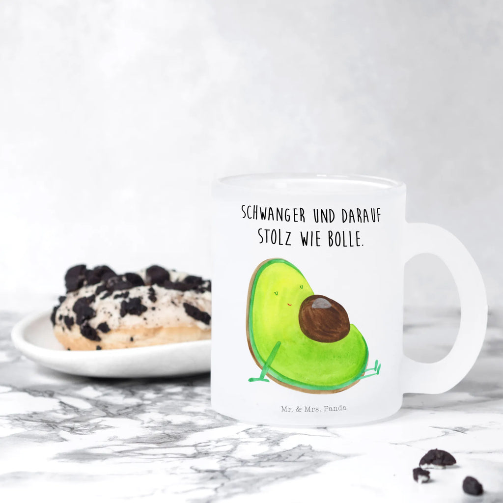 Glass tea cup avocado pregnancy tea glass, mug, glass, tea, Tea cup, avocado, vegetables, baby shower, pregnancy, pregnant, Avocado