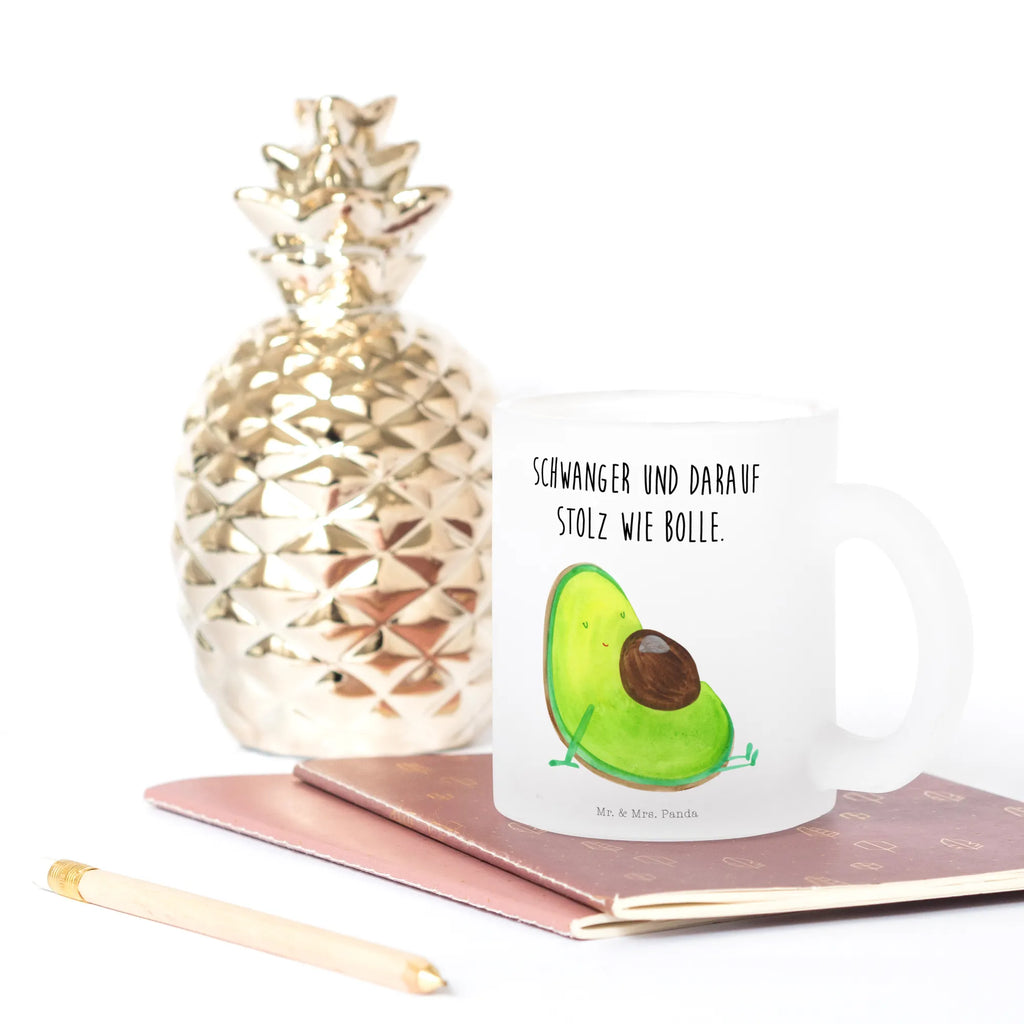 Glass tea cup avocado pregnancy tea glass, mug, glass, tea, Tea cup, avocado, vegetables, baby shower, pregnancy, pregnant, Avocado