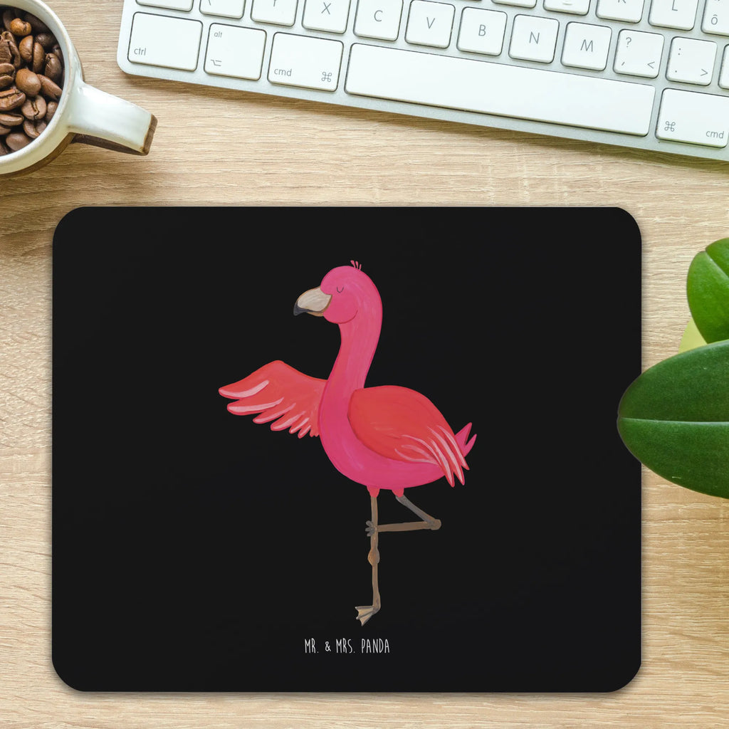 Podkładka pod mysz Flamingo joga Mauspad, Einzigartiges Mauspad, Computer zubehör, Mousepad, Arbeitszimmer, Mausunterlage, Büroausstattung, Mauspad Büro, PC Zubehör, Designer Mauspad, Flamingo, Yoga-Übung, Entspannung, Vogel, Achtsamkeit, Aufregen, Yoga, Tiefenentspannung, Namaste, Ärger