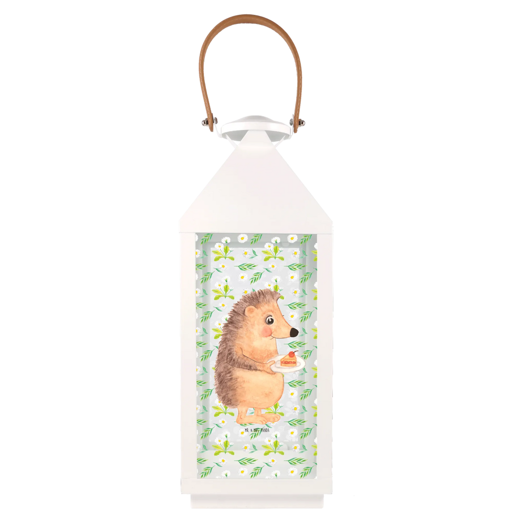 Decorative lantern Hedgehog piece of cake small animals, cute, funny, cute animal motives, hand drawn, small world, funny sayings, good mood, happy, gifts, gift ideas, special gifts, animal lover, card, bake cake, cake, baking gift, food saying, birthday cake, hedgehog, invitation party