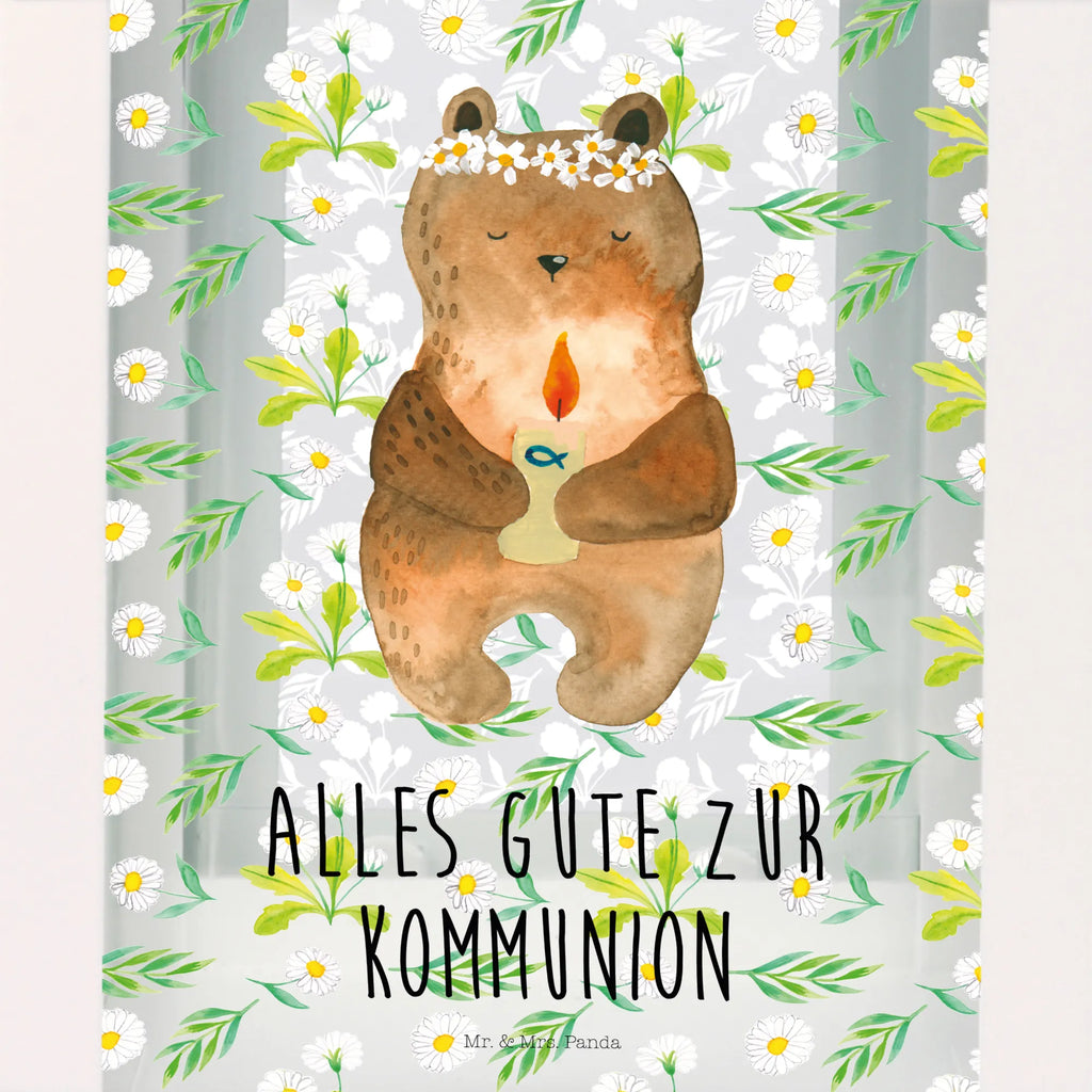 Decorative lantern bear communion bear, teddy, teddy bear, cuddly toy, God's blessing, catholic, communion, baptismal candle