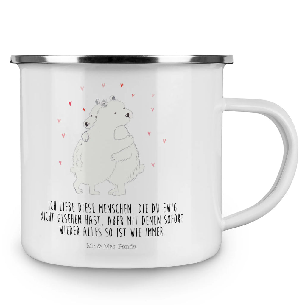 Kempingowy kubek emaliowany Niedźwiedź polarny obejmować Motywy zwierzęce, dobra energia, zabawne powiedzonka, zwierzęta