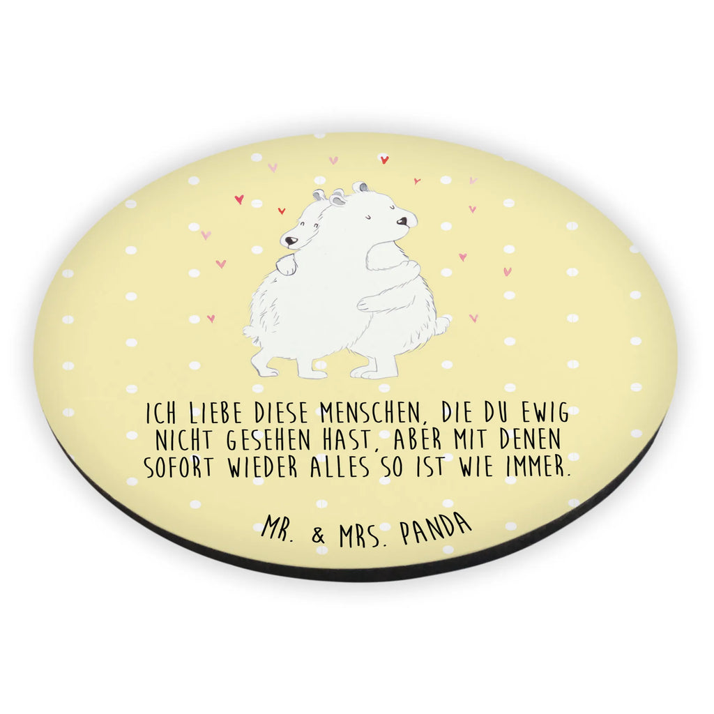 Round magnet Icebear Embrace Kühlschrank Dekoration, Dekomagnet, Souvenir Magnet, Notiz Magnet, Pinnwandmagnet, Kühlschrankmagnet, Motivmagnete, Whiteboard Magnet, Tiermotive, Gute Laune, lustige Sprüche, Tiere