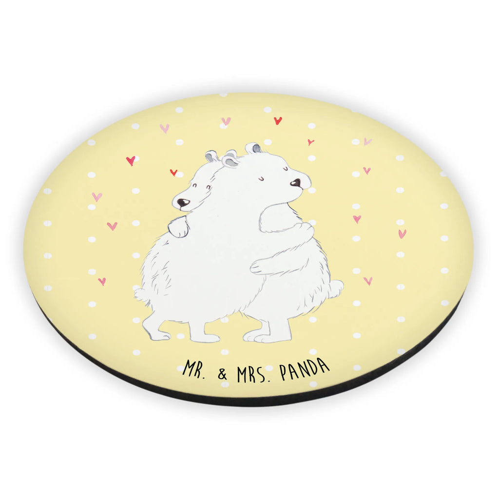 Round magnet Icebear Embrace Kühlschrank Dekoration, Dekomagnet, Souvenir Magnet, Notiz Magnet, Pinnwandmagnet, Kühlschrankmagnet, Motivmagnete, Whiteboard Magnet, Tiermotive, Gute Laune, lustige Sprüche, Tiere