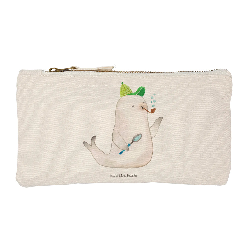 torebka na makijaż foka Sherlock Kosmetikbeutel, pinsel tasche, Kulturbeutel, beauty tasche, aufbewahrungstasche, Waschbeutel, Mäppchen, aufbewahrungsbeutel, utensilientasche, Federmappe, Schminktäschchen, Stiftemäppchen, kosmetiktäschchen, Kulturtasche, Etui, Waschtasche, Schminktasche, Kosmetiktasche, Schlampermäppchen, toiletry bag, pencil case, beauty case, Schminkbeutel, Gute Laune, Tiermotive, Lustige Sprüche, Tiere