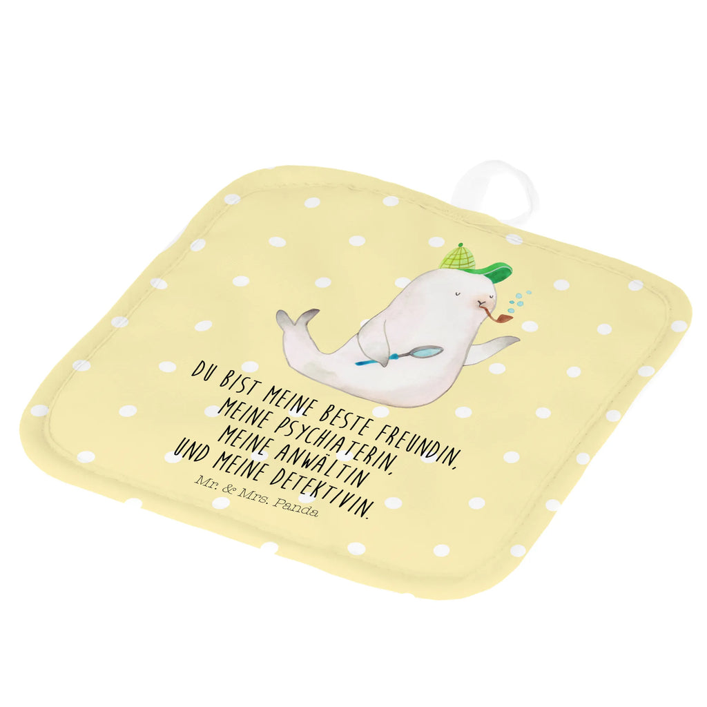 2er Set Topflappen  Robbe Sherlock Topfhandschuhe, 2er Set Topflappen, Topflappen 2er Set, Topflappen Set, Topflappen, topfhalter, Topflappenset, Topfuntersetzer, Lustige Sprüche, Tiere, Tiermotive, Gute Laune