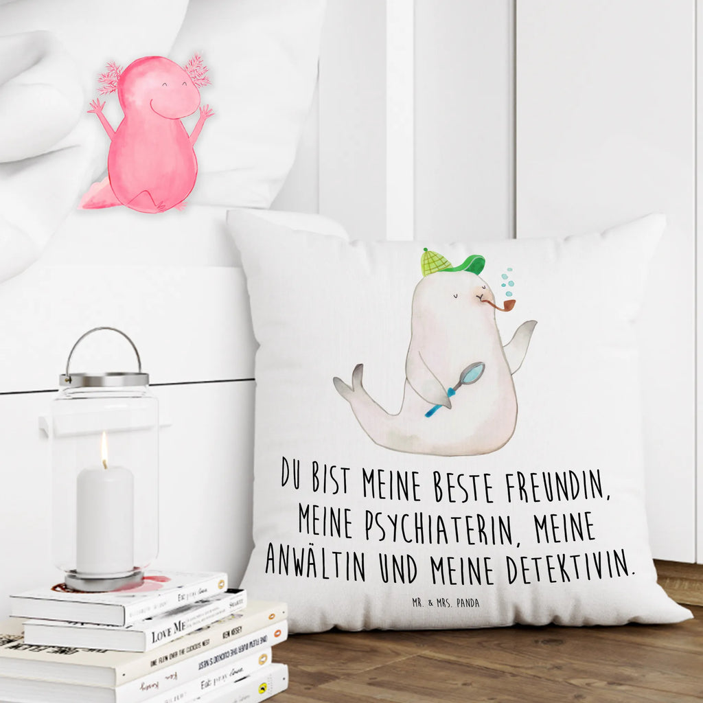 Cushion seal sherlock Kissen 40x40, Sofakissen, Kissen 40x40 Waschbar, Kopfkissen 40x40, Couchkissen, Kissenbezug 40x40, Sofakissen 40x40, Dekokissen, Dekokissen 40x40, Kissen, Kopfkissen, Kissenhülle 40x40, Zierkissen, sofakissen, sitzkissen, Kissenhülle, Kissenbezüge, Dekokissen Sofa, Motivkissen, Tiermotive, Gute Laune, lustige Sprüche, Tiere