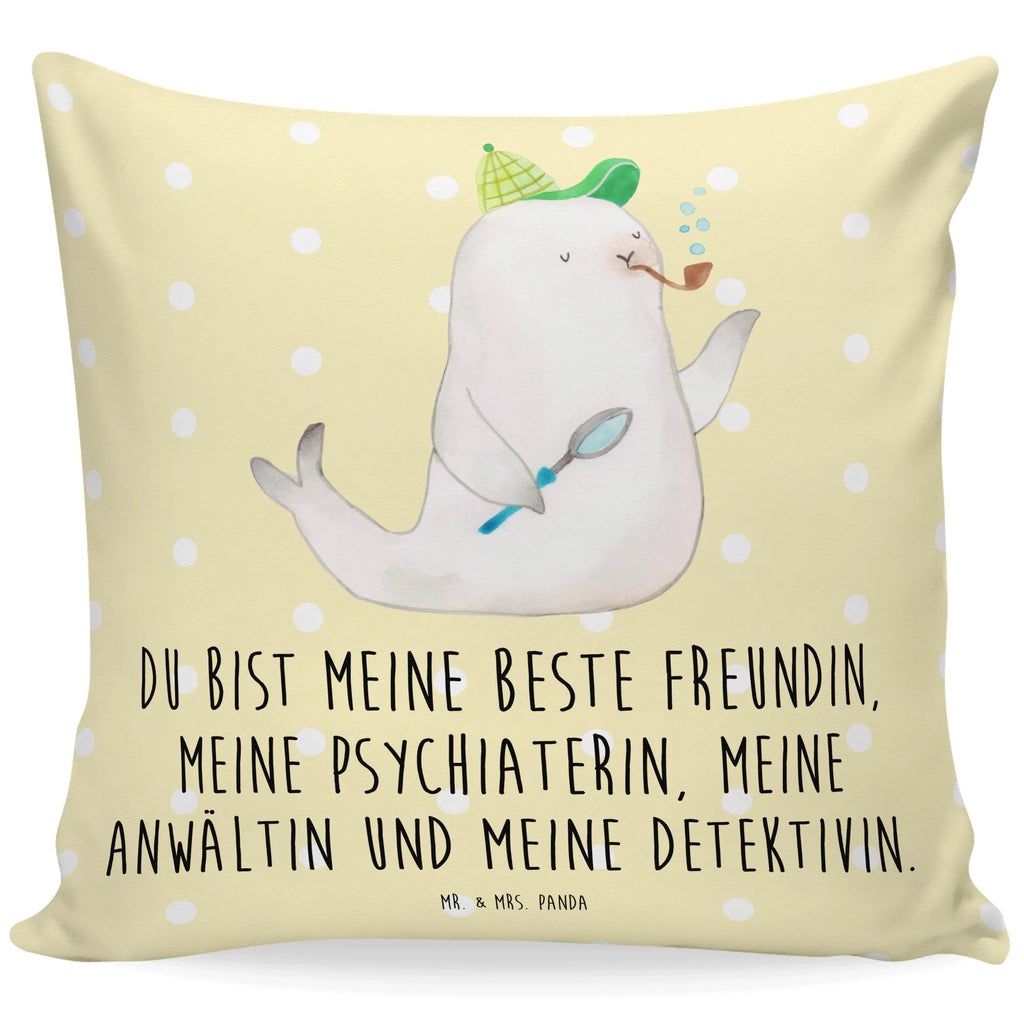Cushion seal sherlock Kissen 40x40, Sofakissen, Kissen 40x40 Waschbar, Kopfkissen 40x40, Couchkissen, Kissenbezug 40x40, Sofakissen 40x40, Dekokissen, Dekokissen 40x40, Kissen, Kopfkissen, Kissenhülle 40x40, Zierkissen, sofakissen, sitzkissen, Kissenhülle, Kissenbezüge, Dekokissen Sofa, Motivkissen, Tiermotive, Gute Laune, lustige Sprüche, Tiere