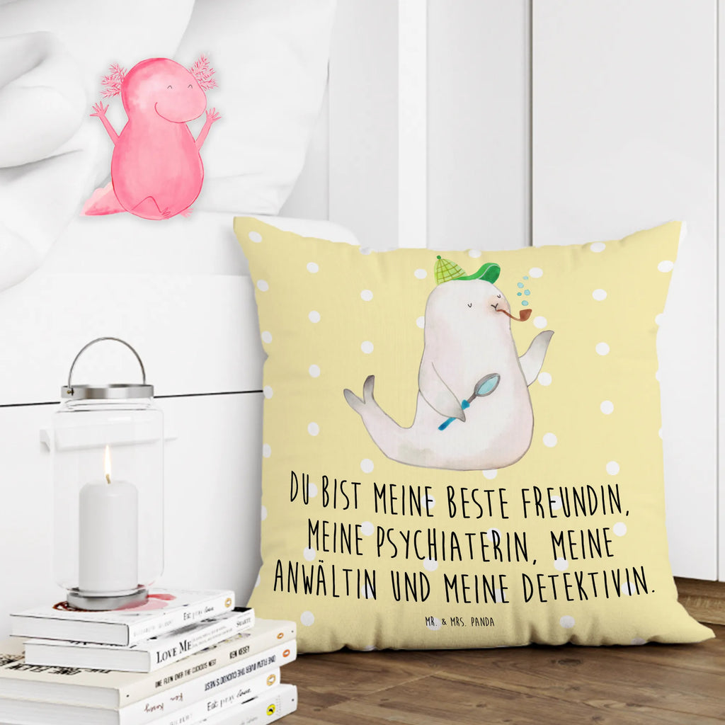 Cushion seal sherlock Kissen 40x40, Sofakissen, Kissen 40x40 Waschbar, Kopfkissen 40x40, Couchkissen, Kissenbezug 40x40, Sofakissen 40x40, Dekokissen, Dekokissen 40x40, Kissen, Kopfkissen, Kissenhülle 40x40, Zierkissen, sofakissen, sitzkissen, Kissenhülle, Kissenbezüge, Dekokissen Sofa, Motivkissen, Tiermotive, Gute Laune, lustige Sprüche, Tiere