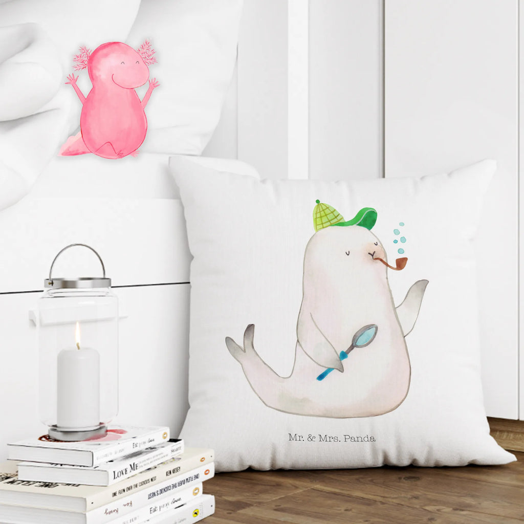 Cushion seal sherlock Kissen 40x40, Sofakissen, Kissen 40x40 Waschbar, Kopfkissen 40x40, Couchkissen, Kissenbezug 40x40, Sofakissen 40x40, Dekokissen, Dekokissen 40x40, Kissen, Kopfkissen, Kissenhülle 40x40, Zierkissen, sofakissen, sitzkissen, Kissenhülle, Kissenbezüge, Dekokissen Sofa, Motivkissen, Tiermotive, Gute Laune, lustige Sprüche, Tiere