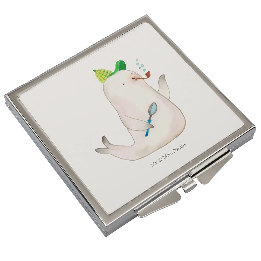 Kwadratowe lusterko do torebki foka Sherlock Reise Spiegel, Schminkspiegel Kompakt, Handspiegel Mit Hülle, Klappbarer Handspiegel, Deko Handspiegel, Handspiegel Für Damen, Tragbarer Spiegel, Spiegel Für Unterwegs, Spiegel Für Make-Up Tasche, Handspiegel Zum Mitnehmen, Taschen-Kosmetikspiegel, Vintage Kompaktspiegel, Kompaktspiegel, Spiegel Für Schminktasche, Handspiegel Geschenkidee, Design Taschenspiegel, Klappspiegel, Handtaschenspiegel, Kosmetikspiegel Klein, Silber, Runder Taschenspiegel, Taschenspiegel, Quadratischer Handspiegel, Schminkspiegel To Go, Mini Spiegel, Spiegel Für Handtasche, Klappbarer Taschenspiegel, Gute Laune, Tiermotive, Tiere, Lustige Sprüche