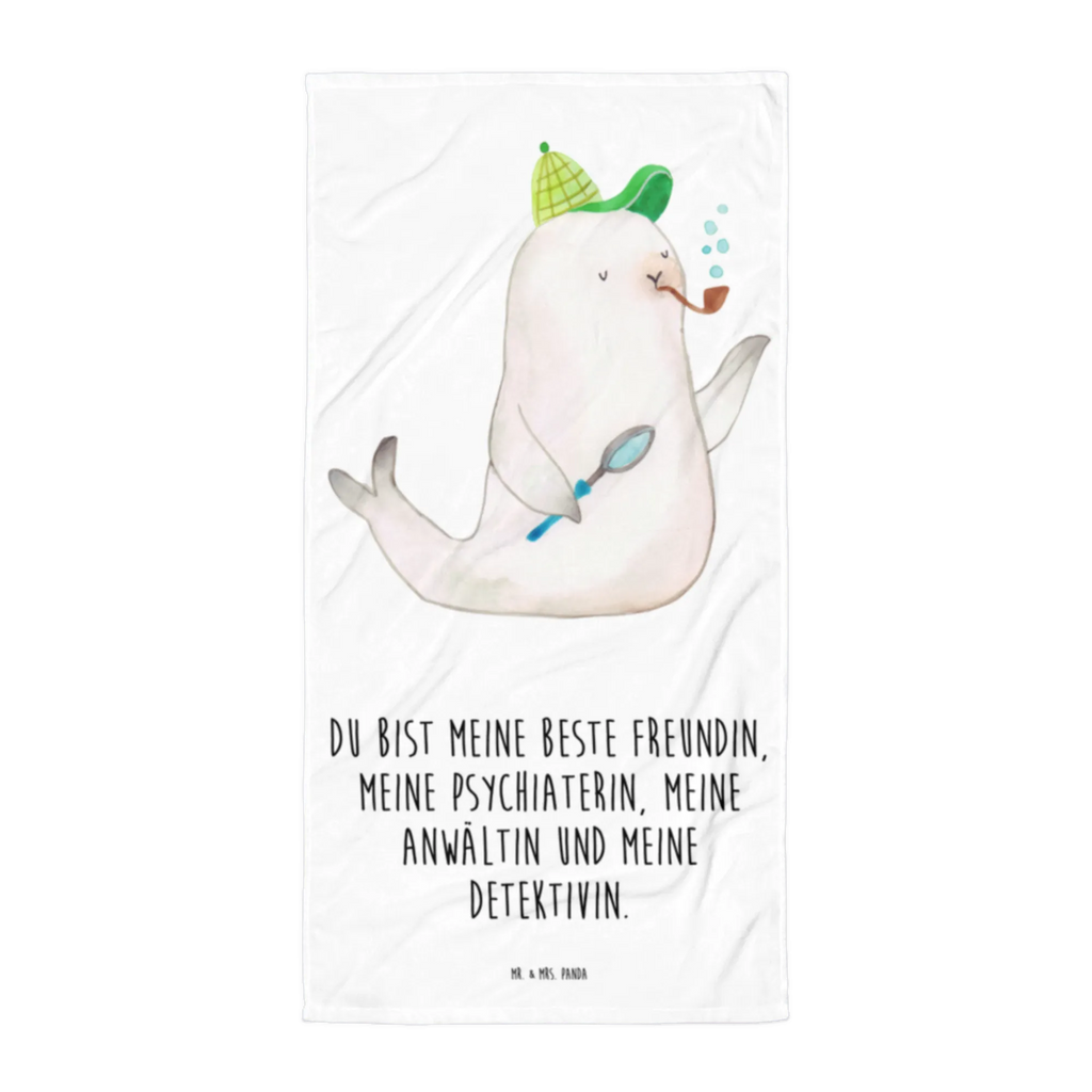 XL ręcznik kąpielowy foka Sherlock Motywy zwierzęce, dobra energia, zabawne powiedzonka, zwierzęta