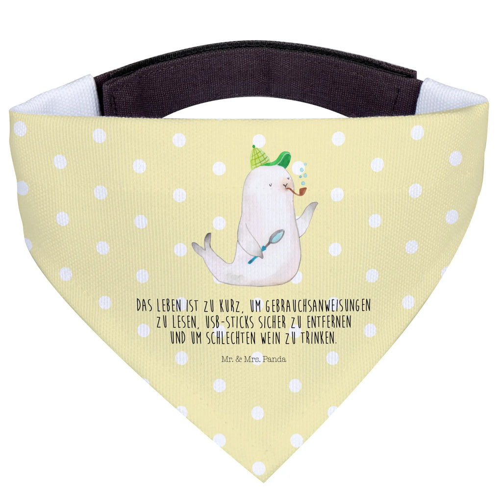 Dog neckerchief seal sherlock Halstuch, Mittel, Mittelgroße Hunde, Hundehalstuch, Hunde, Tuch, Lustige Sprüche, Tiere, Tiermotive, Gute Laune