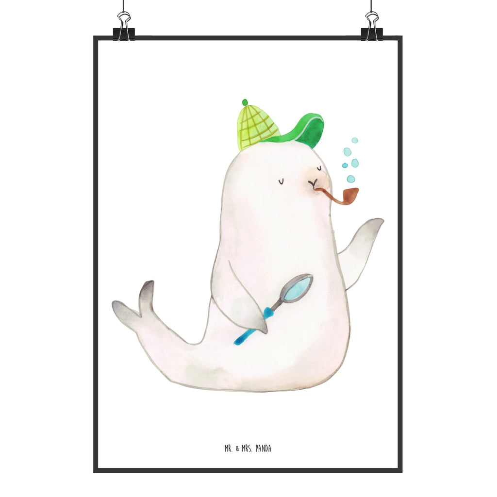 Poster seal sherlock Wanddeko Bild, Wandposter, Wandschmuck, Bild, Wandbild, Mr. & Mrs. Panda Poster, wanddruck, kunstposter, wandkunst, Plakat, Wanddekoration, Deko Bild, Bild für Wand, Poster, Designposter, Kunstdruck, Posterdruck, drucke, grafikposter, wanddeko, kunst für die wand, kunstdruck poster, Gute Laune, Tiermotive, Tiere, Lustige Sprüche