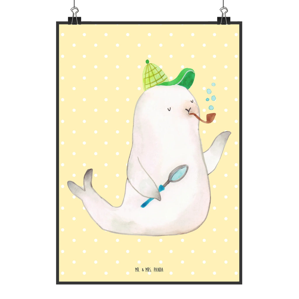 Poster seal sherlock Wanddeko Bild, Wandposter, Wandschmuck, Bild, Wandbild, Mr. & Mrs. Panda Poster, wanddruck, kunstposter, wandkunst, Plakat, Wanddekoration, Deko Bild, Bild für Wand, Poster, Designposter, Kunstdruck, Posterdruck, drucke, grafikposter, wanddeko, kunst für die wand, kunstdruck poster, Gute Laune, Tiermotive, Tiere, Lustige Sprüche