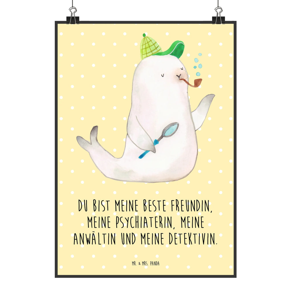 Poster seal sherlock Wanddeko Bild, Wandposter, Wandschmuck, Bild, Wandbild, Mr. & Mrs. Panda Poster, wanddruck, kunstposter, wandkunst, Plakat, Wanddekoration, Deko Bild, Bild für Wand, Poster, Designposter, Kunstdruck, Posterdruck, drucke, grafikposter, wanddeko, kunst für die wand, kunstdruck poster, Gute Laune, Tiermotive, Tiere, Lustige Sprüche