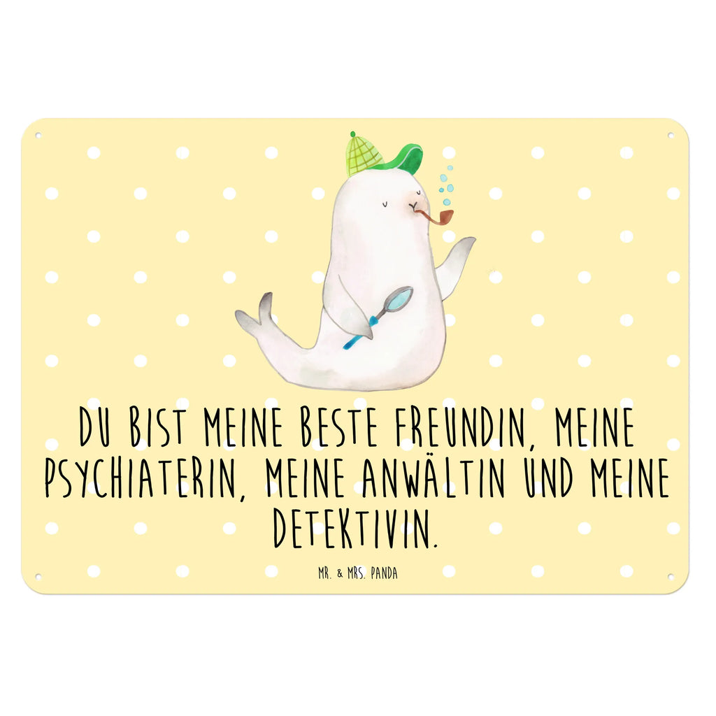 Blechschild Robbe Sherlock Blechschild Für Männer, Blechschild Küche, Türschild Metall, Dekoschild Metall, Wandschild Metall, Blechschild Groß, Blechschild Für Frauen, Blechschild Büro, Blechschild, Blechschild Zum Aufhängen, Tiere, Gute Laune, Tiermotive, Lustige Sprüche