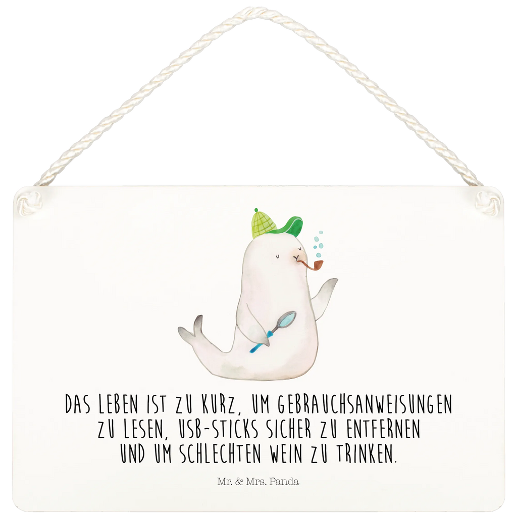 Decorative sign seal sherlock small animals, cute, funny, cute animal motives, hand drawn, small world, funny sayings, good mood, happy, gifts, gift ideas, special gifts, animal lover, card