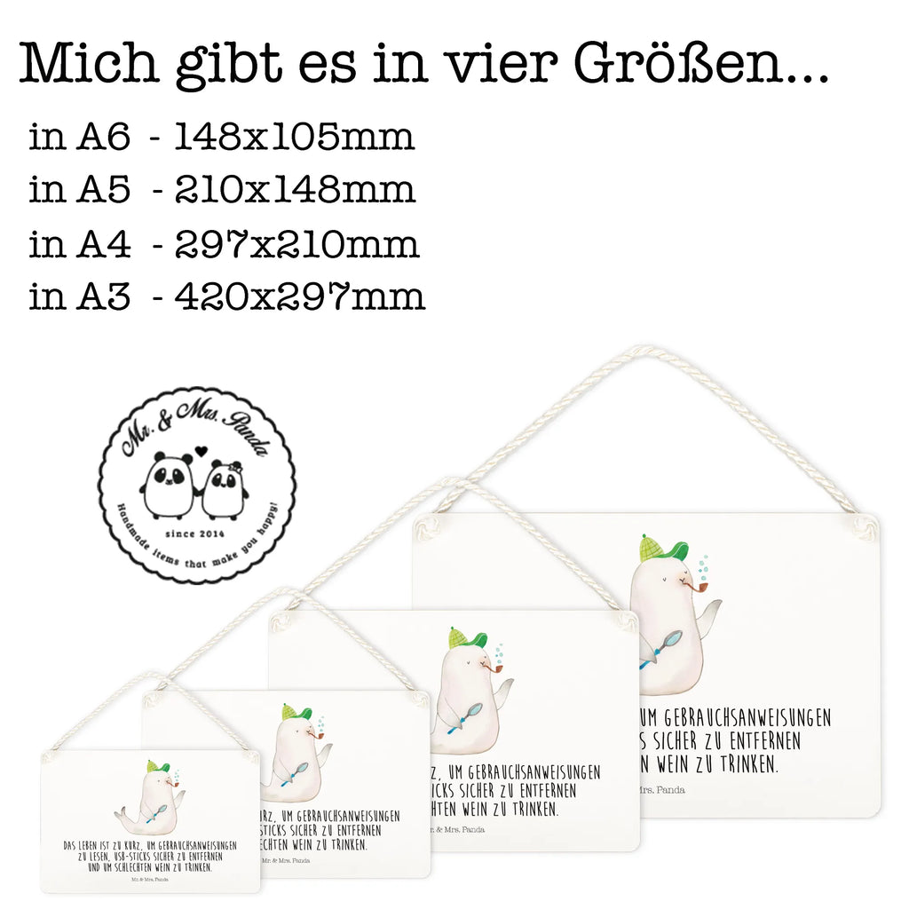 Decorative sign seal sherlock small animals, cute, funny, cute animal motives, hand drawn, small world, funny sayings, good mood, happy, gifts, gift ideas, special gifts, animal lover, card